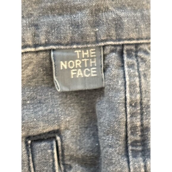 Vintage The North Face Womens Size 6 High-Waisted Pleated Blue Denim Tapered Pan - Picture 5 of 7